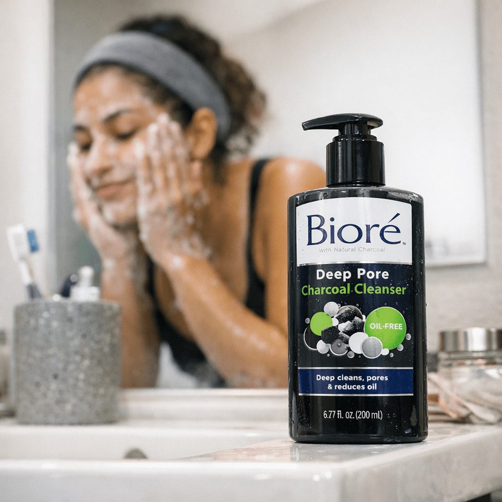 face - Biore Deep Pore Charcoal Cleanser ($8)