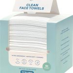 Cliganic XL Clean Face Towels | Ultra-Soft Disposable Hygienic Dry Wipes (50 Ct)