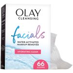 Olay Daily Facials Hydrating Cleansing Cloths | Water-Activated Makeup Remover (66 Ct)