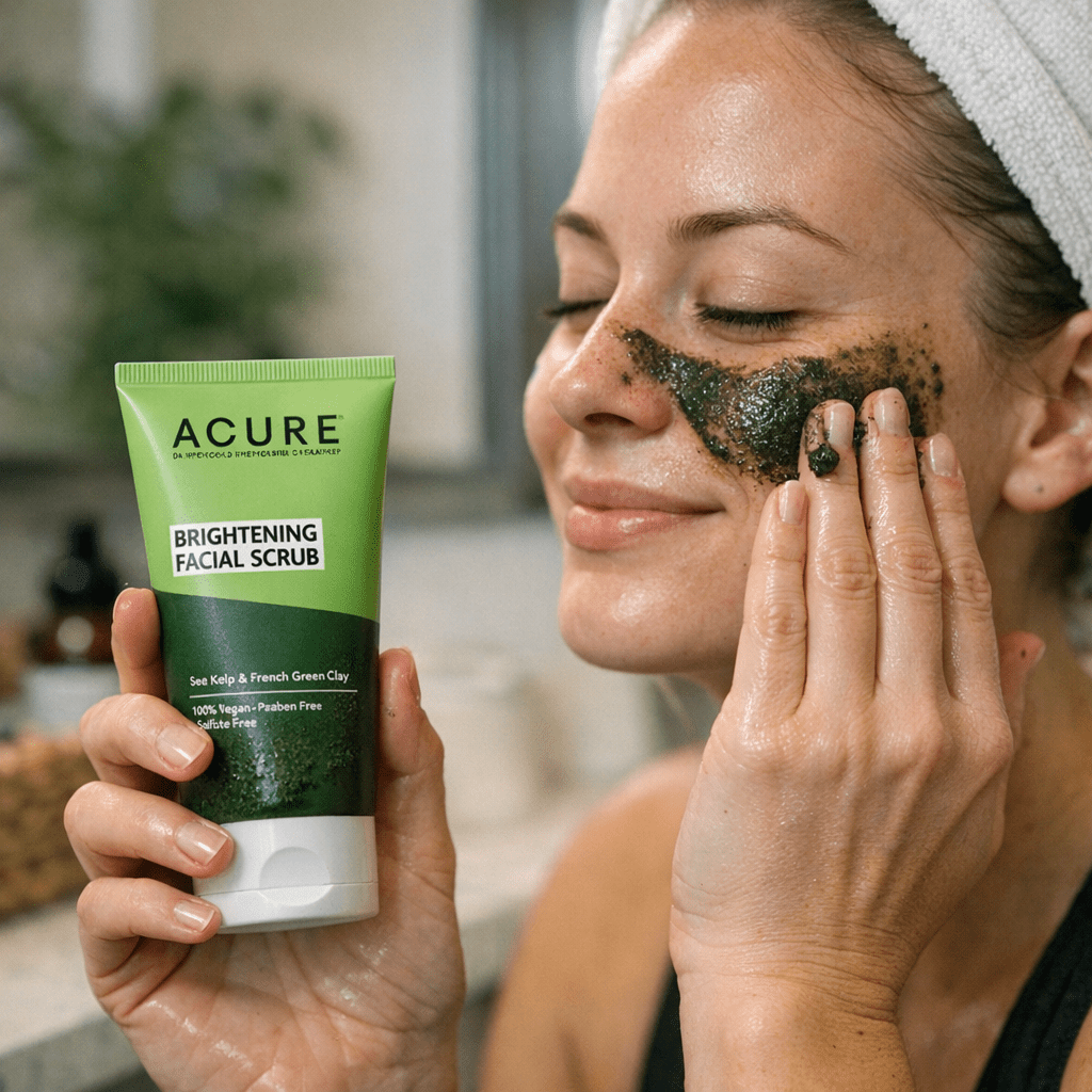facial - Acure Brightening Facial Scrub — $12