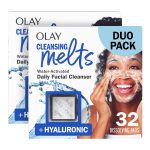 Olay Hyaluronic Acid Cleansing Melts | Water-Activated Fragrance-Free Face Wash (64 ct)