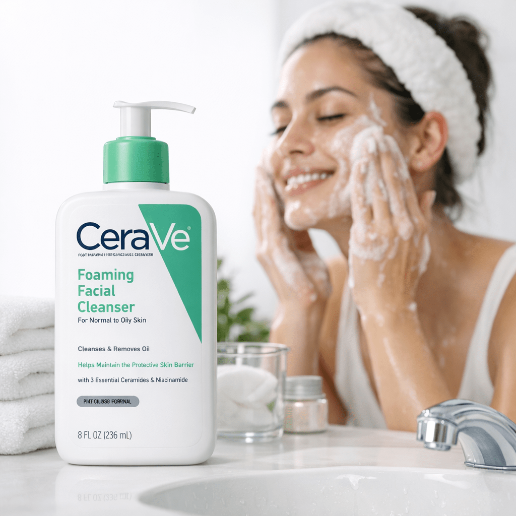 face - CeraVe Foaming Facial Cleanser ($15)
