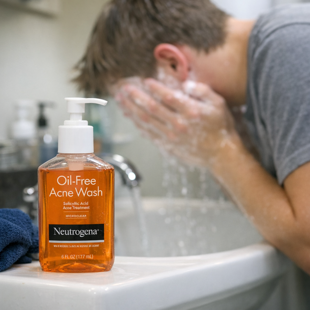 acid - Neutrogena Oil-Free Acne Wash — $9