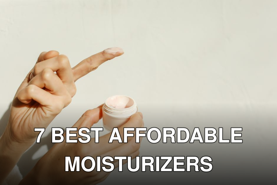 A close-up image showing hands applying facial cream, reflecting a minimalist skincare routine.