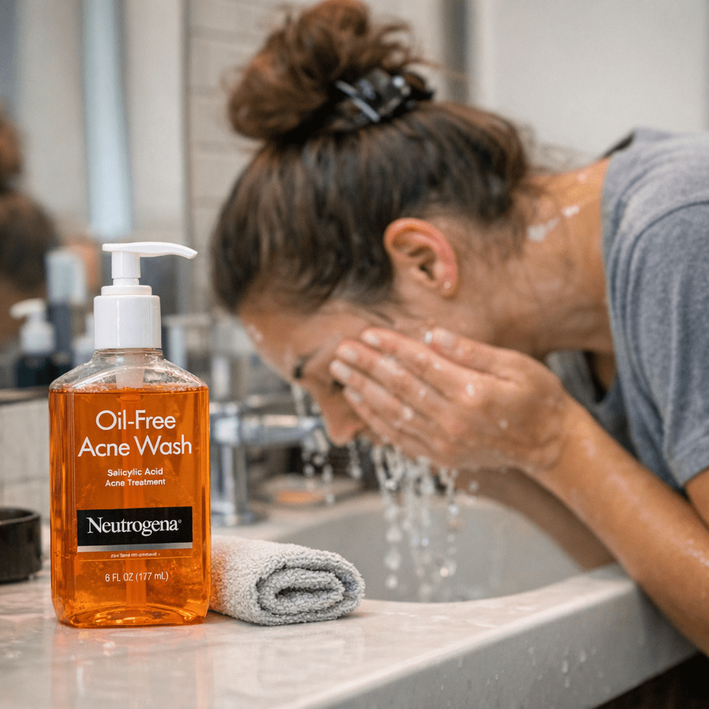 face - Neutrogena Oil-Free Acne Wash ($10)