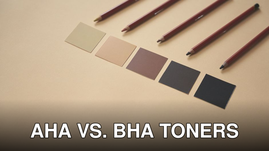 Creative arrangement of color swatches and pencils on a beige background, perfect for design concepts.