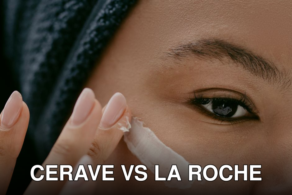Extreme close-up of a woman applying cream to her cheek for healthy skin care.
