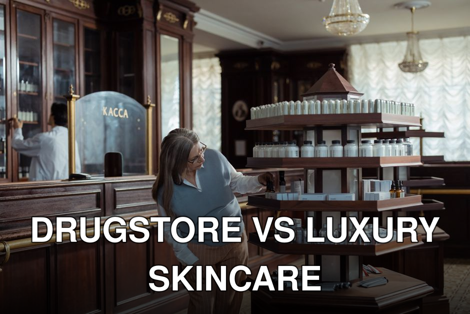 A pharmacist helps a customer in an old-fashioned pharmacy with wooden decor and vintage aesthetic.