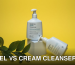 Sesderma Foamy Cream Soap displayed with modern design on bold yellow backdrop.