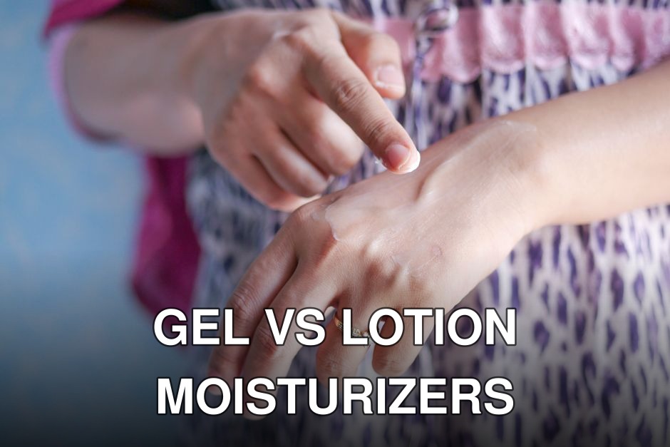 A woman applies skincare cream on her hand, highlighting moisturizing routine.