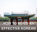 Historic Korean gate amidst urban Seoul skyscrapers under a bright sky.