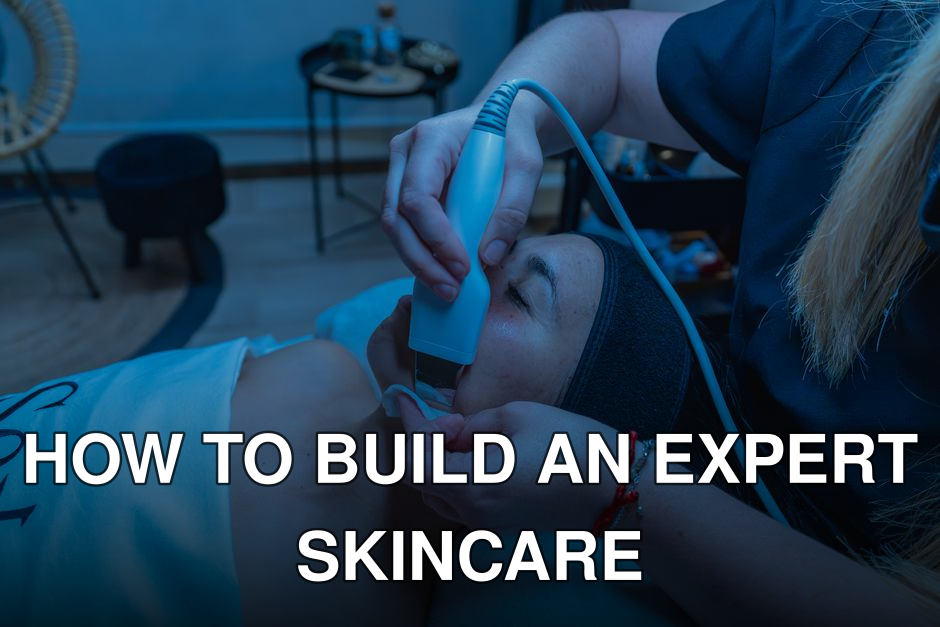 Close-up of a skincare treatment using advanced device in a spa setting.