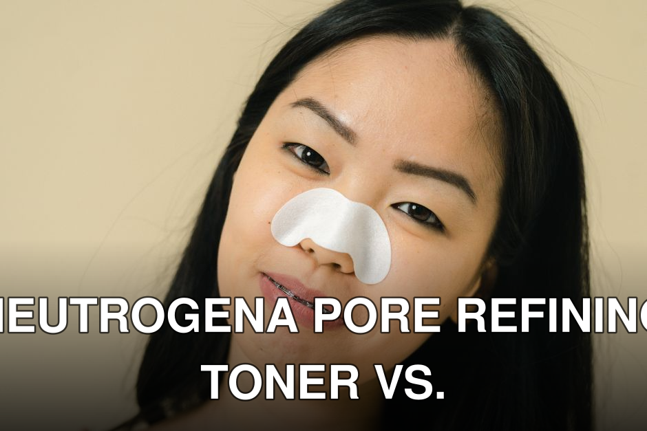 Portrait of woman with a nose mask smiling, showcasing skincare and self-care routine.