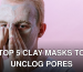 Young man applying clay mask as part of his skincare routine against pink background.