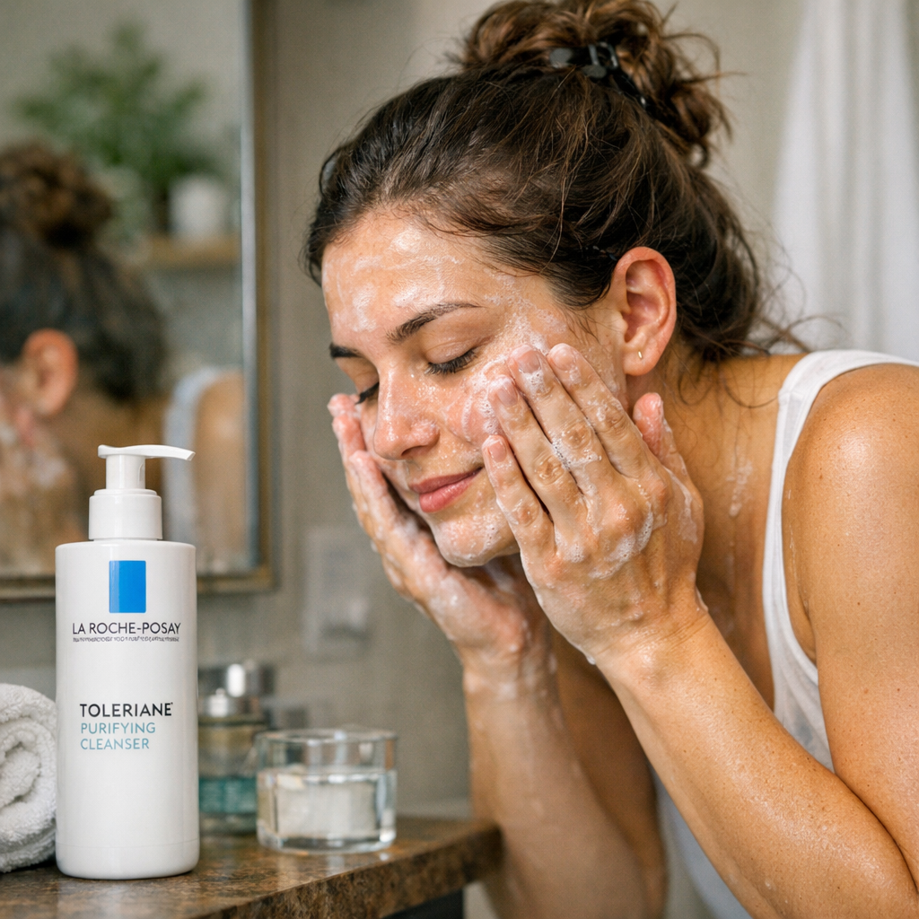 oily - La Roche-Posay Toleriane Purifying Cleanser ($19)