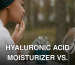 Woman enjoying skincare routine in serene forest setting. Self-care, beauty, and relaxation outdoors.