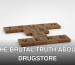 Close-up of wooden Scrabble tiles on a white surface spelling out 'Truth is a Verb'.